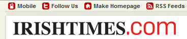Irish Times Redesign Showing Twitter and Mobile Links