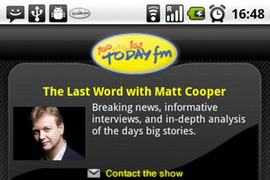 Today FM Android app screenshot