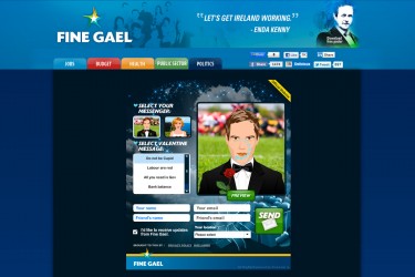 Screenshot of Fine Gael's terrible Valentine's Day app