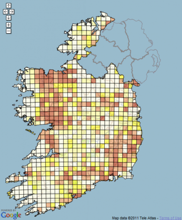 Radon gas map of ireland