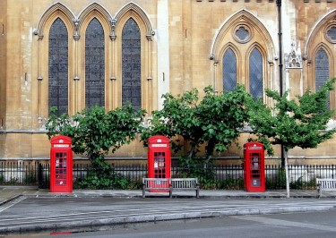 Three phone boxes